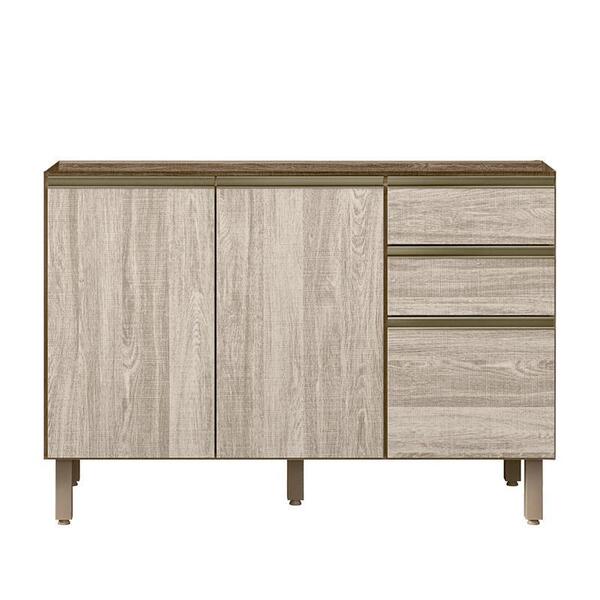 Balcão Pia Kali Premium 120cm 2 Portas E 3 Gavetas - Nicioli