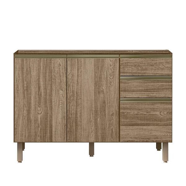 Balcão Pia Kali Premium 120cm 2 Portas E 3 Gavetas - Nicioli