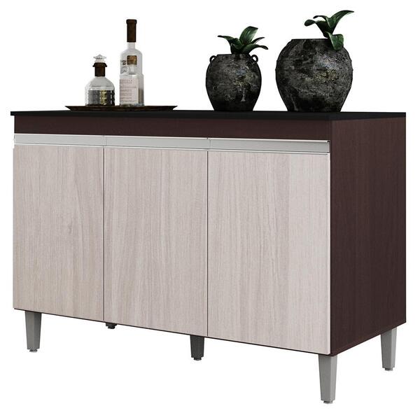 Balcão Pia Manu 120cm Com Tampo Mdp - Ajl Móveis