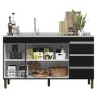 Balcão Pia Sem Tampo 147 Cm 3 Pt E 3 Gv 6300 Plla