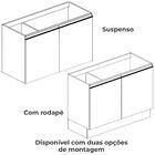 Balcao Pia Sem Tampo 2p 120 Cm Mdp Maxxi G745 Kappesberg