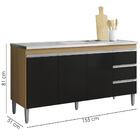 Balcao Pia Sem Tampo 3 Pt 3 G 155 Cm Andreia Reajl Moveis