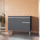 Balcão Pia Tatiane 118cm 3 Portas Sem Tampo - Ajl Móveis