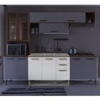 Balcão Pimenta 1200mm Para Pia Sem Tampo 3portas 2gavetas Bra