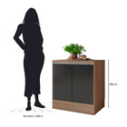 Balcao Pisa 2 Portas Com Tampo 0,80m Poliman Moveis