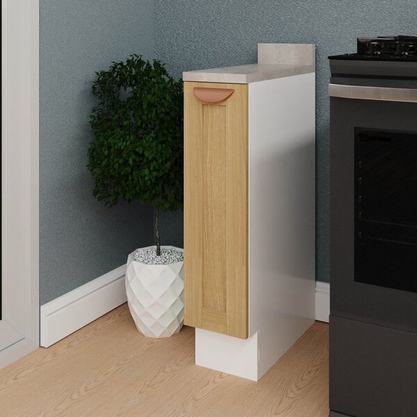 Balcão Porta Tempero 20cm Com Tampo Arizona Cabecasa Madeirao