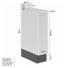 Balcão Porta Tempero 20cm Com Tampo Com Rodape Ipanema Cabeca