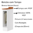 Balcao Porta Toalha Tampo 20 Cm C362 Americana Cinza Nature H