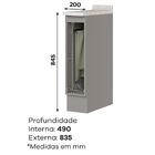 Balcao Porta Toalha Tampo 20cm C362 Americana Branco Calcare