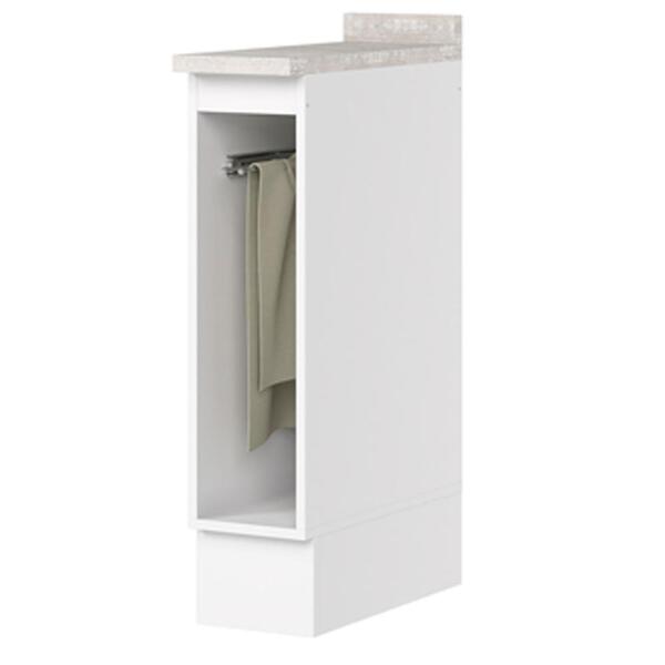 Balcao Porta Toalha Tampo 20cm C362 Americana Branco Calcare