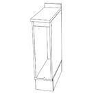 Balcao Porta Toalha Tampo 20cm C362 Americana Branco Calcare