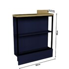 Balcão Prateleira 80cm Cozinha Sevilha Azul Órion /carvalho