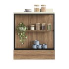 Balcão Prateleira 80cm Cozinha Viena Freijó/grafite