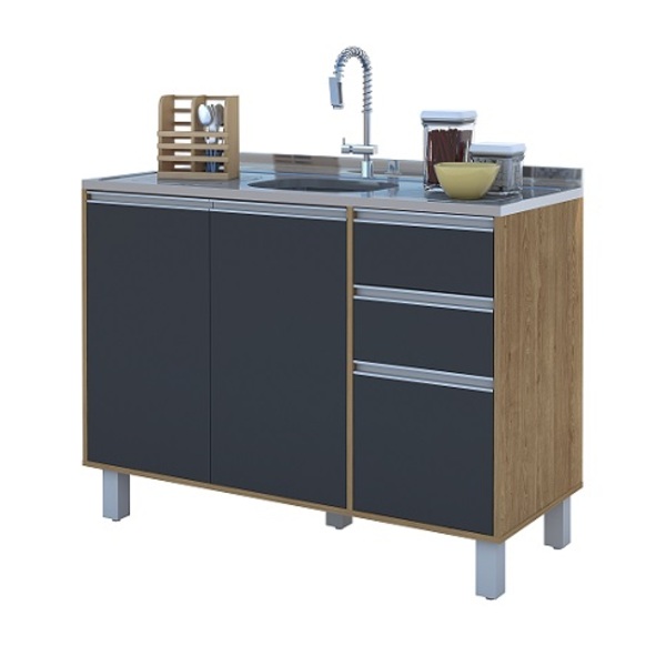 Balcão Premium 1.20 Freijó/grafite - Vitamov