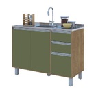 Balcão Premium 1.20 Freijó/verde - Vitamov