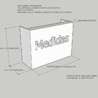 Balcão Recepção Caixa 100cm Branco - Linha Premium - Mod 2.1