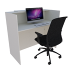 Balcão Recepção Caixa 100cm Branco - Linha Premium - Mod 2.1