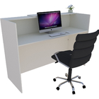 Balcão Recepção Caixa 150cm Branco - Linha Premium - Mod 1.1