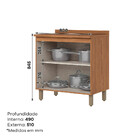 Balcão Requinte Ce765 80 Cm 2 Portas Com Tampo Henn