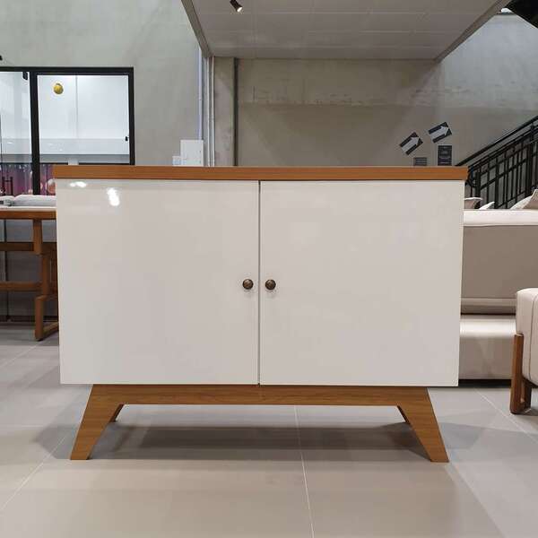 Balcão Retrô Aparador Buffet Pequeno 2 Portas 90x120x40cm Sof