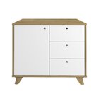 Balcão Retrô Para Escritório1 Porta 3 Gavetas Lugano  Olmo/br