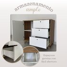 Balcão Retrô Para Escritório1 Porta 3 Gavetas Lugano  Olmo/br