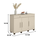 Balcão Rubi Off White - Rv Móveis