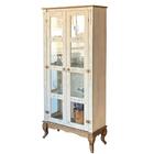 Balcão Rústico Com Cristaleira Madeira Maciça Branco Garapa D