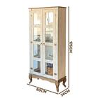 Balcão Rústico Com Cristaleira Madeira Maciça Branco Garapa D