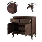 Balcão Rústico Para Cozinha 2 Portas 2 Gavetas Madeira Maciça