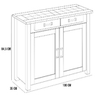 Balcão Sala De Estar Com Cerâmica Vintage Alabama 02 Portas W