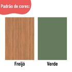 Balcão Sálvia 80cm Com Tampo 2 Portas Freijó/verde