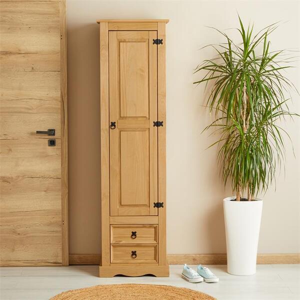 Balcão Sapateira Madeira Maciça 2 Gavetas 8 Nichos Rústico -