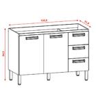 Balcao Sem Tampo 120cm 754am Ktp