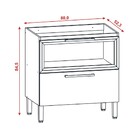 Balcão Sem Tampo 1 Porta 1 Gaveta Vidro Reflecta Viv Concept