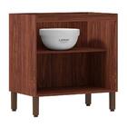 Balcão Sem Tampo 70cm 2 Portas Viv Concept 949 Nogueira/black