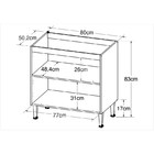 Balcão Sem Tampo Com 02 Portas Basculantes Cz607 Branco - Art