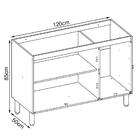 Balcao Sem Tampo Para Pia 120cm 2964x16 Nicioli