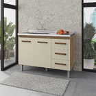 Balcao Sem Tampo Para Pia 120cm 9110 Mobbs