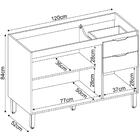 Balcao Sem Tampo Para Pia 120cm 93231 Demobile