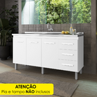 Balcao Sem Tampo Para Pia 150cm 9130 Mobbs