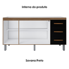 Balcao Sem Tampo Para Pia 160cm 9140 Branco Preto Mobbs