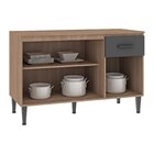 Balcão Sem Tampo Para Pia 3 Portas 1 Gaveta Max Manchester/gr