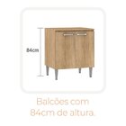 Balcão Sem Tampo Para Pia 3 Portas 1 Gaveta Max Manchester/gr