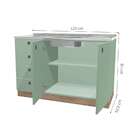 Balcão Stella Para Pia 2 Pt 4 Gv Verde