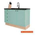 Balcão Stella Para Pia 2 Pt 4 Gv Verde