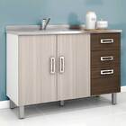 Balcão Suíça Para Cuba S/ Tampo - Poliman - Branco / Rovere /