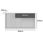 Balcão Suspenso Anita 03 Portas 01 Gaveta Branco - Poquema