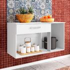 Balcão Suspenso Anita 03 Portas 01 Gaveta Branco - Poquema