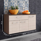 Balcão Suspenso Anita 03 Portas 01 Gaveta Capuccino/amêndoa -